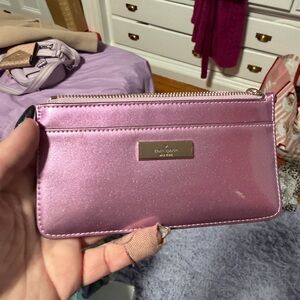 Kate Spade Metallic Pink slim wallet